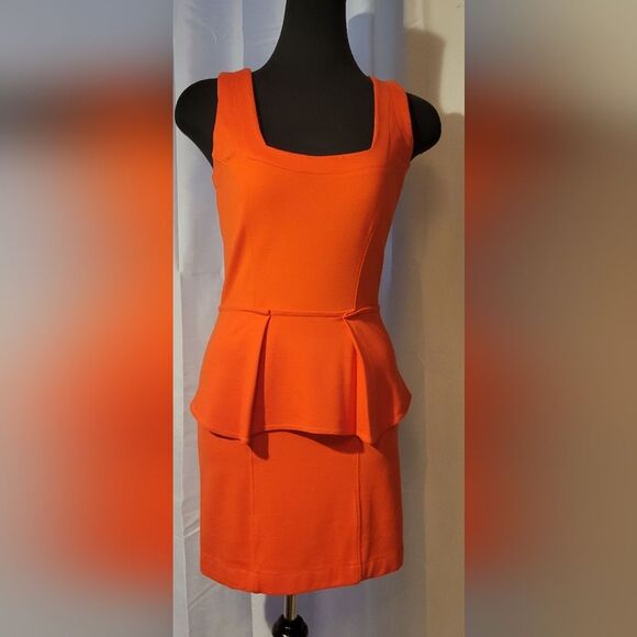 Cut 25 Dresses & Skirts - CUT 25 orange sleeveless tight knit open back dress